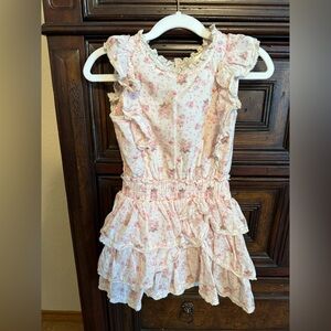 LoveShackFancy Girls Decker Cotton Floral Dress